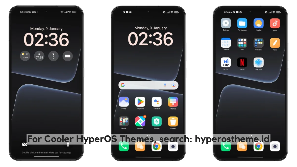 Dark A14UA HyperOS Theme