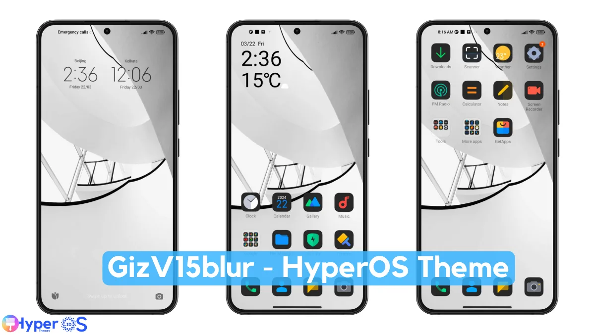 GizV15blur HyperOS Theme with Dynamic Experience