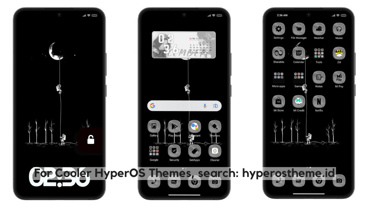 Black White_two HyperOS Theme