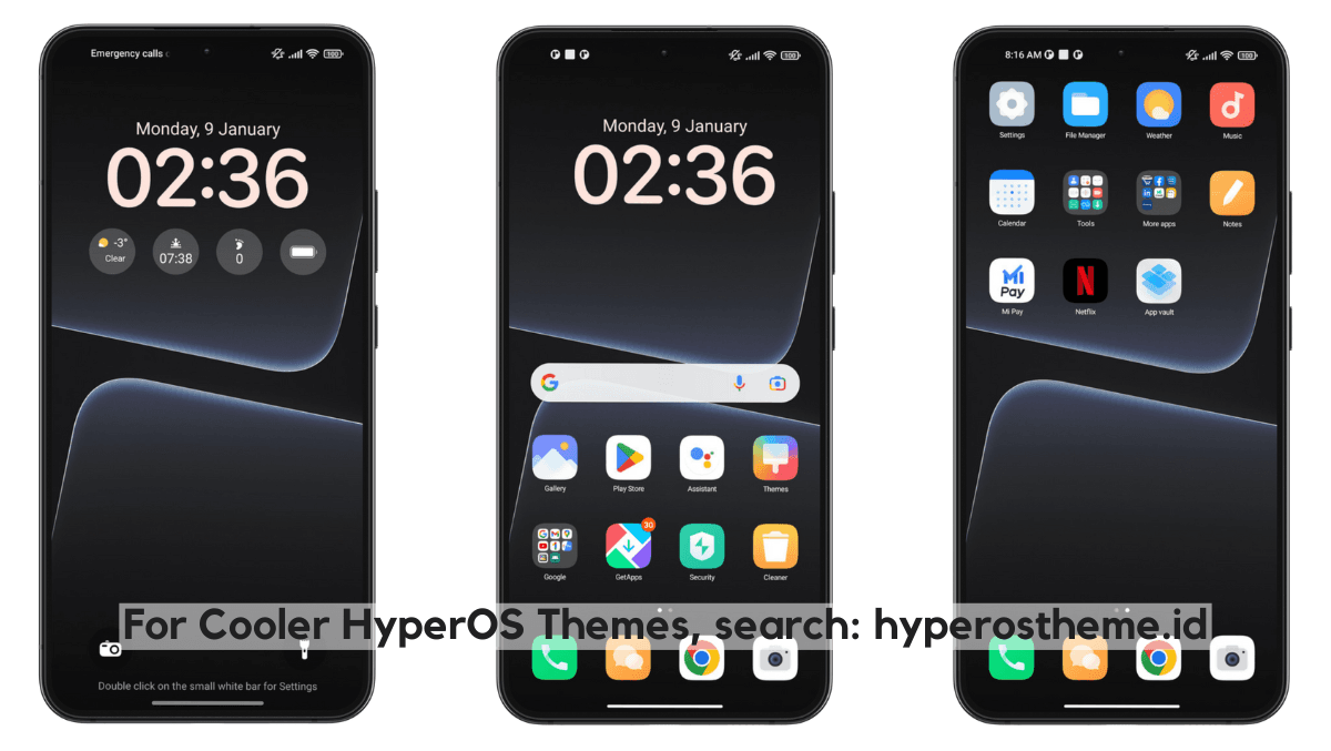 Dark A14UA HyperOS Theme