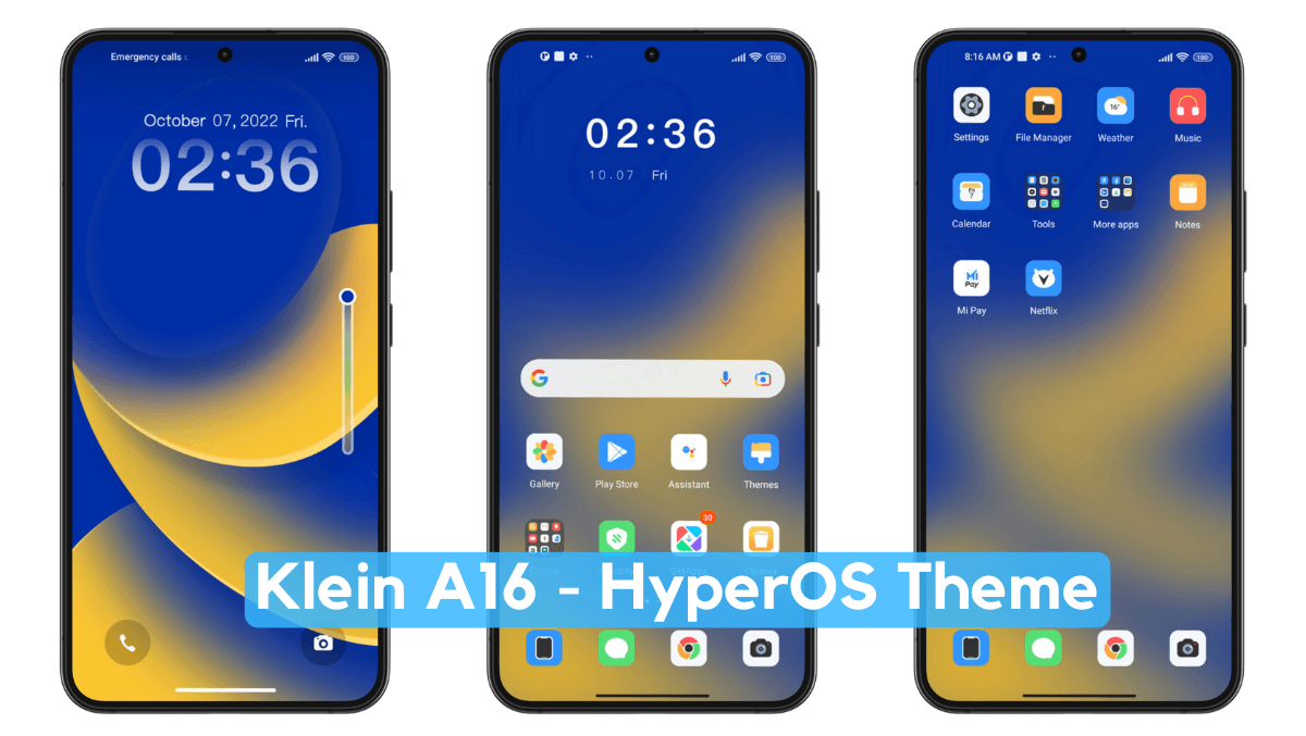 Klein A16 HyperOS Theme with Dynamic Experience