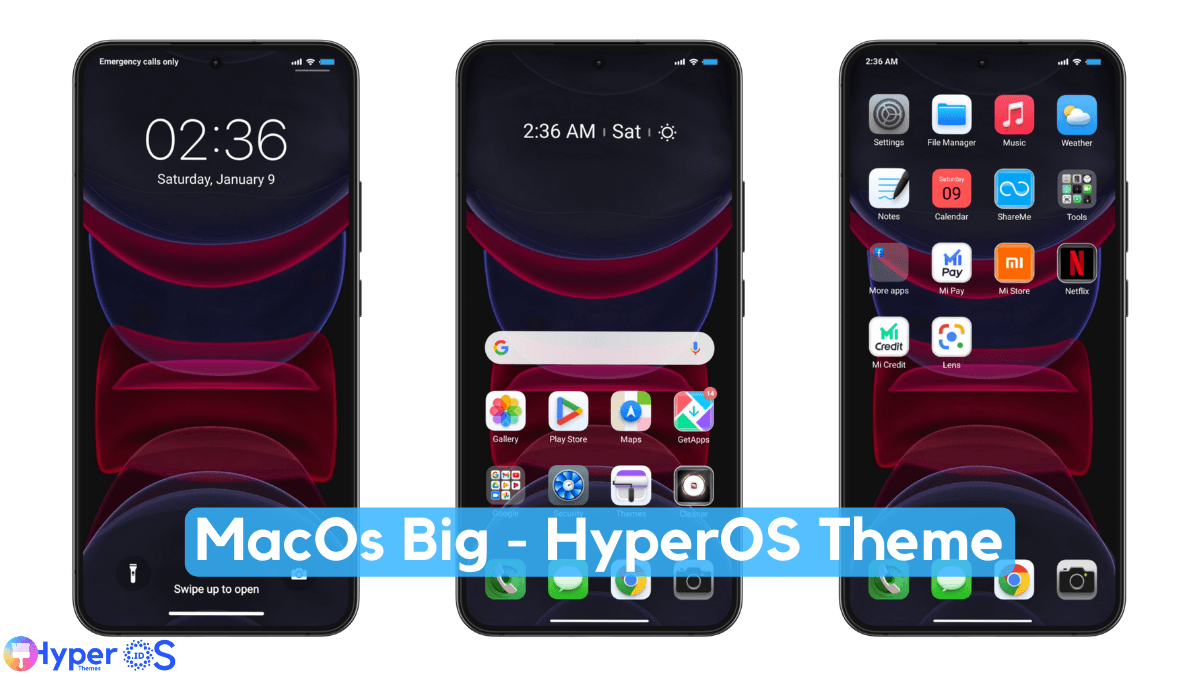 MacOs Big Sur HyperOS Theme with iOS Style MacOs Big Sur HyperOS Theme with iOS Style